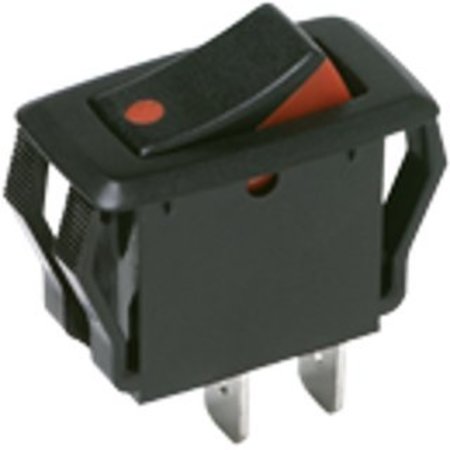 C&K COMPONENTS Rocker Switch, Spst, On-Off, Momentary, Quick Connect Terminal, Rocker Actuator, Panel Mount CG102J12S205DQF